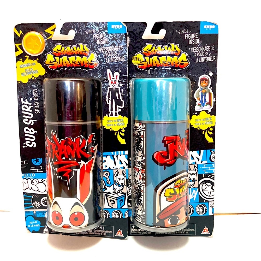Subway Surfers 2020 Frank & Jake Spray Crew 4in Vinyl New In Can Alpha